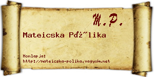 Mateicska Pólika névjegykártya